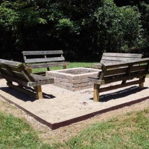 Professional hardscape installation by Hawcreek Landscaping in Columbus, Indiana, featuring patios, walkways, and outdoor living spaces.